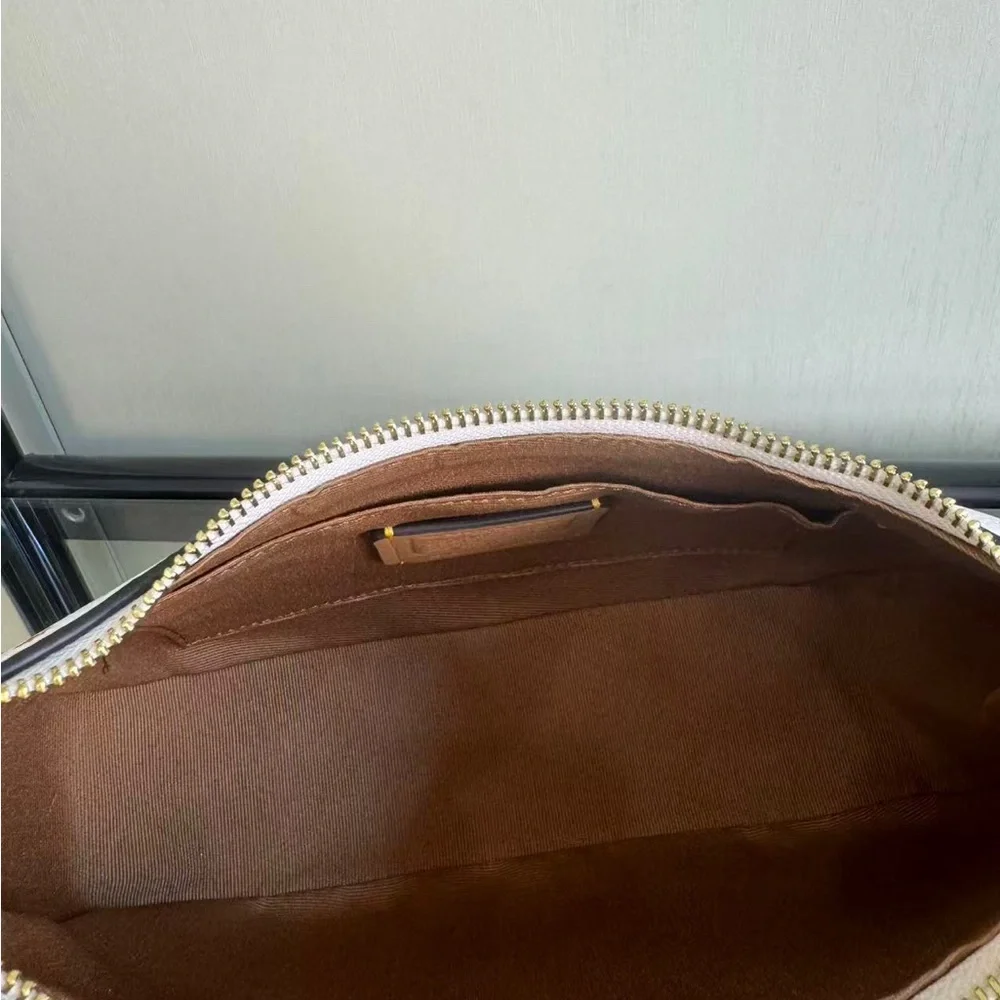 Coach White Leather Shoulder Bag with Red Cherry Print